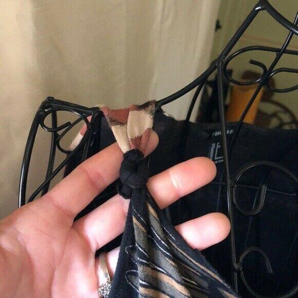 Forever 21 Black, Red, White & Blue Long Maxi Dress Vtg Women's Small Cover Up - Picture 5 of 6